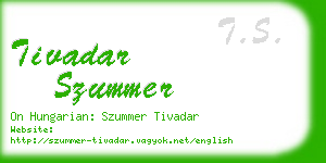 tivadar szummer business card